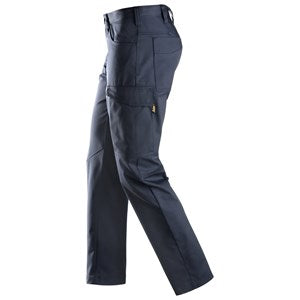 Professional work trousers with non-scratch hidden buttons"