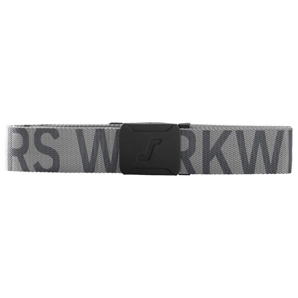 Durable belt with rubber-coated metal buckle in matte finish