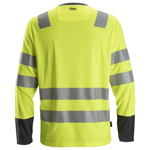 Class 2 safety t-shirt for enhanced visibility in dim conditions.