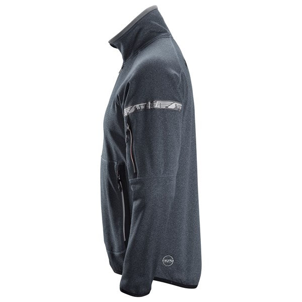 Reflective details on slim fit fleece jacket for enhanced visibility.