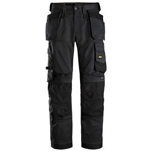 "Versatile Loose Fit Work Trousers with 2-way stretch fabric