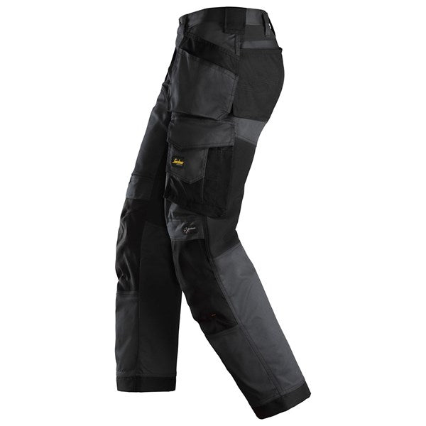 Ergonomic design work trousers with pre-bent legs for enhanced movement"