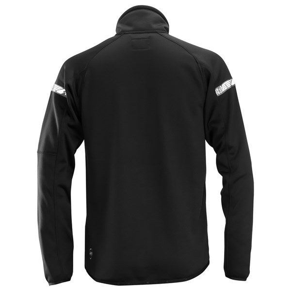 Reflective details on slim fit fleece jacket for enhanced visibility.