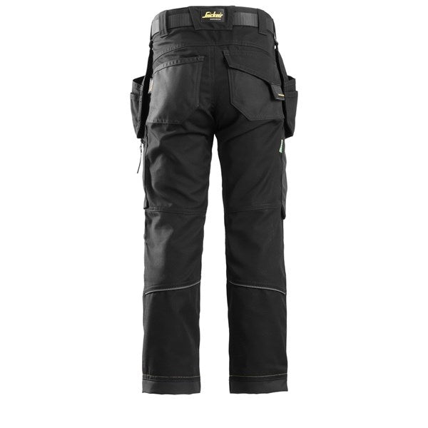 "Children's work trousers with detachable holster pockets and reflective elements"