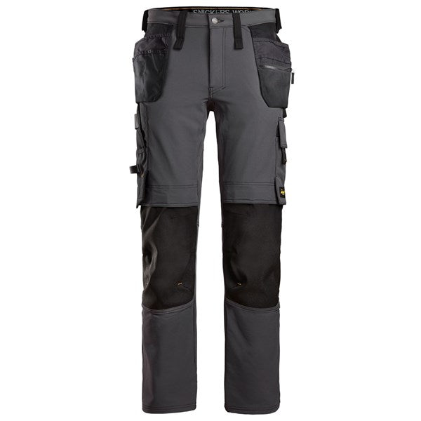 "Professional work trousers with ruler pocket and knife fastener for convenience"