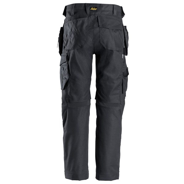"Heavy-duty trousers with holster pockets and tool holder"