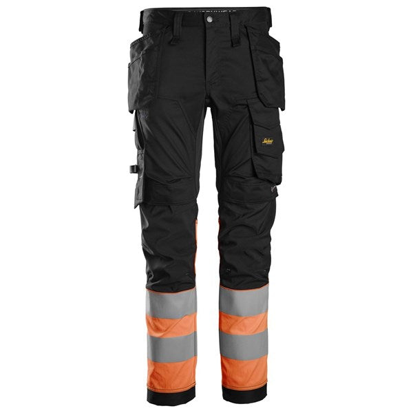 "High-Visibility Class 1 Work Trousers with heat-sealed reflective tape"