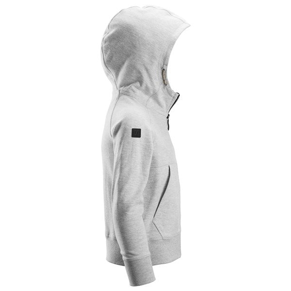 Cozy hoodie with ribbed bottom hem and stylish raglan sleeves.