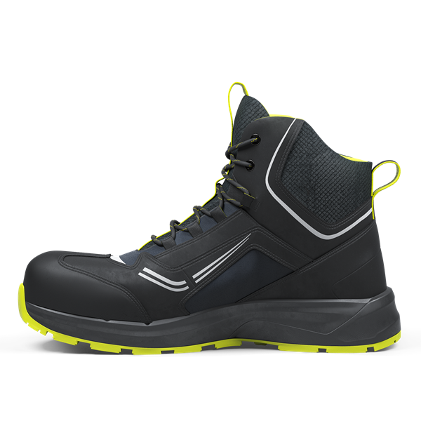 Comfortable ESD-compliant safety boots with EVA midsole and open cell PU foam insole.