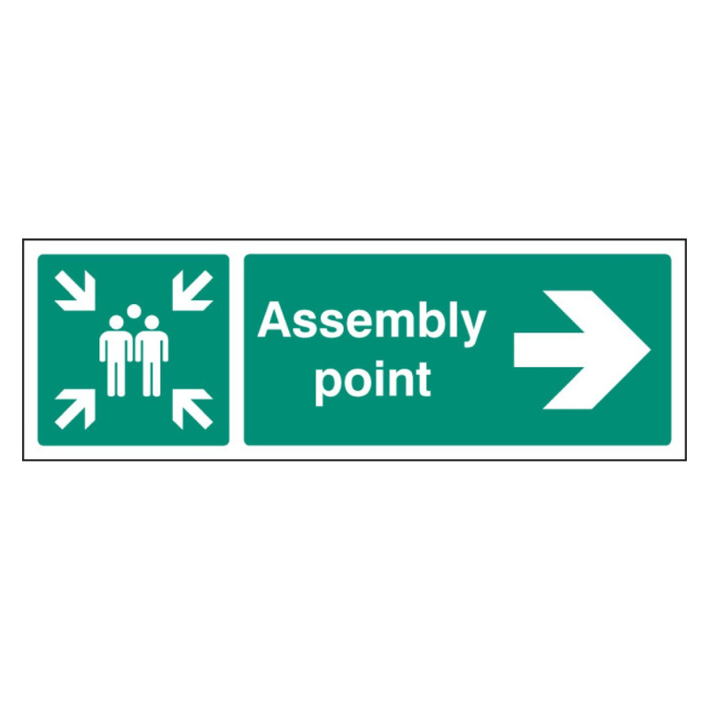 Assembly Point Right Sign