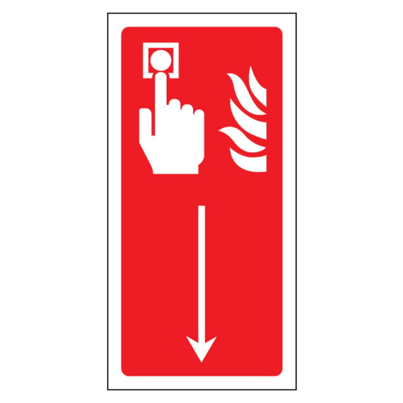 Call Point Down Fire Sign