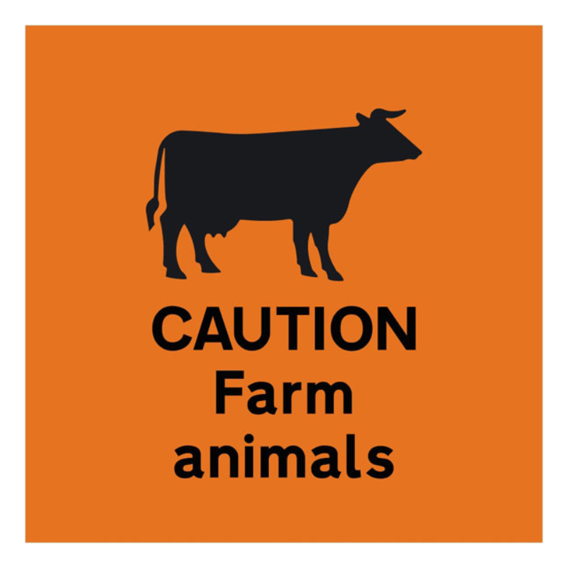 Caution Farm Animals Farm Safety Sign