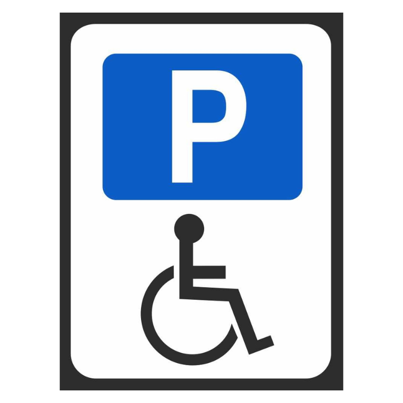 Disabled parking blue/white Safety Sign