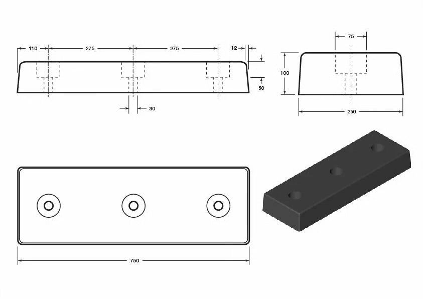 Extra Tall Dock Bumper