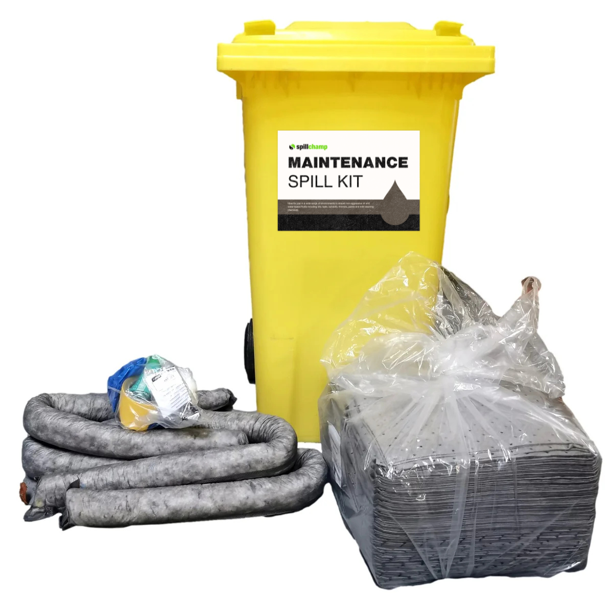 SpillChamp Wheelie Bin Maintenance Spill Kit - 120 Litre