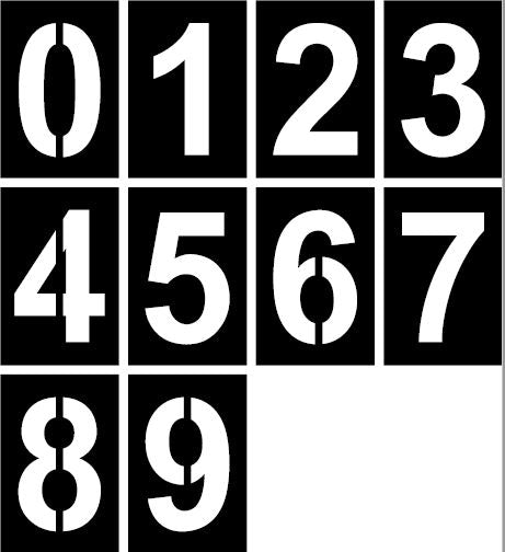 Number Stencil Set - Polycarbonate | Pittman