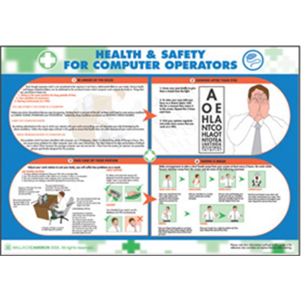 Health and Safety For Computer Operators Poster | Safety Signs | Pittman